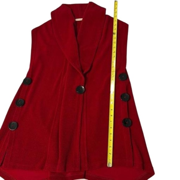 Soft Surroundings Mesa Button Vest, Size XS, Red - Picture 6 of 9